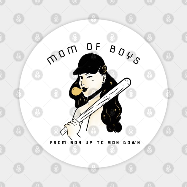 Mom Of Boys From Son Up To Son Down - Mothers Day Gift For Mommy Mother - Mom Life Magnet by Abstract Designs